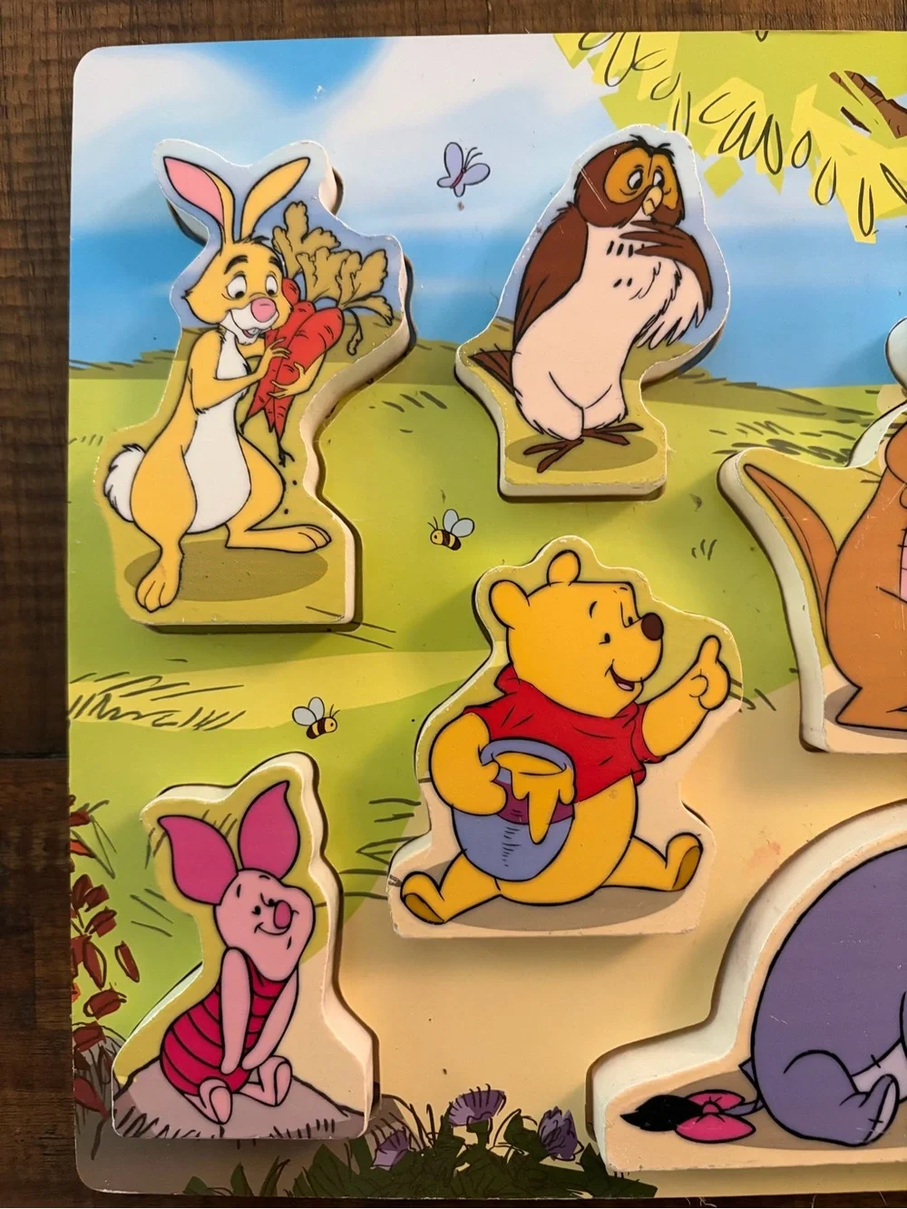 Melissa & Doug Disney Winnie the Pooh wooden chunky puzzle #7183 EXCELLENT!